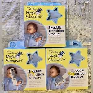 Baby Merlin’s Magic Sleepsuit (set of 3) - size 3-6 months - blue color